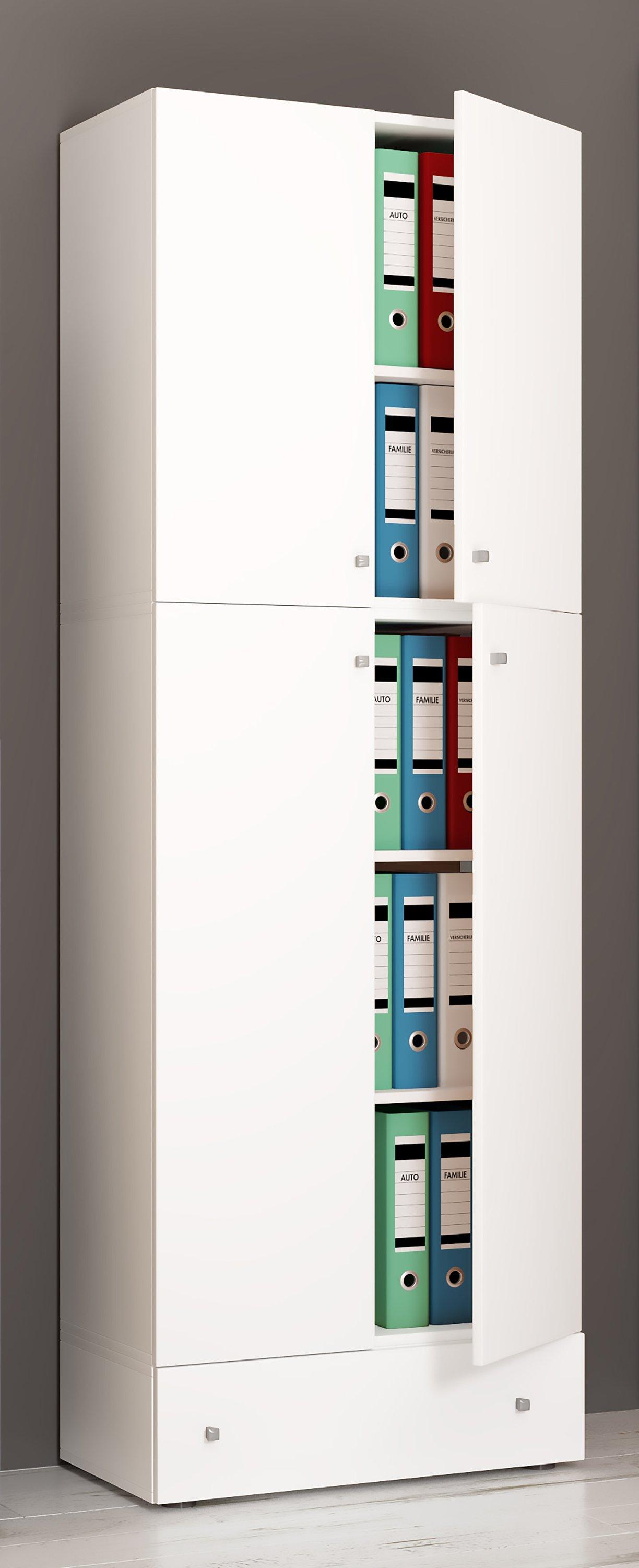 VCM XXL Büroschrank Aktenschrank Bücher Büromöbel Ordner Schrank Lona 5f Schublade  