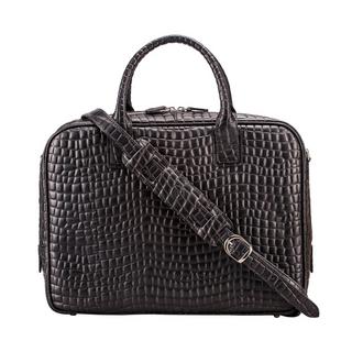 Maxwell Scott  Le Calvino Croco Sacoche moderne pour ordinateur en cuir croco 