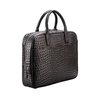 Maxwell Scott  Le Calvino Croco Sacoche moderne pour ordinateur en cuir croco 