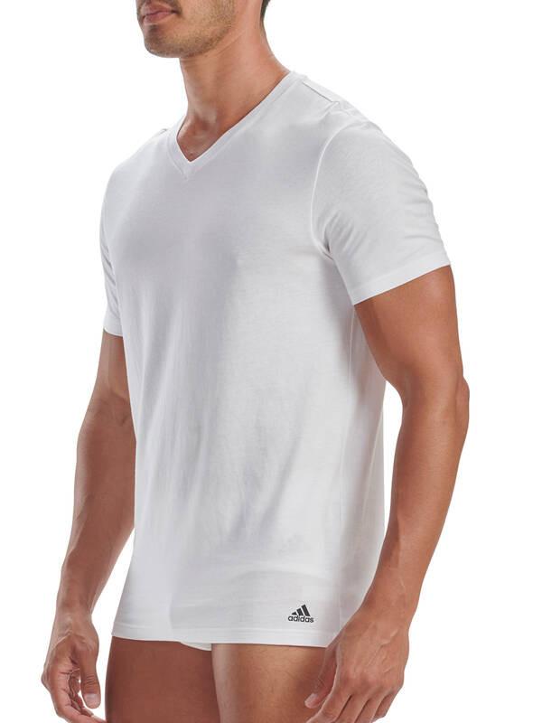 adidas T-Shirt Cotton Stretch Scollo a V Confezione da 2  