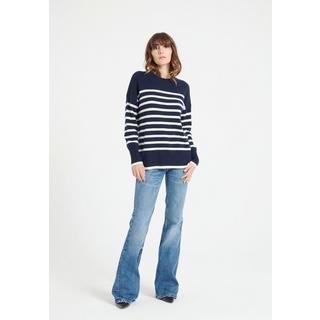 Studio Cashmere8  LILLY 24 Pullover Rundhalsausschnitt mit Streifen - 100% Kaschmir 