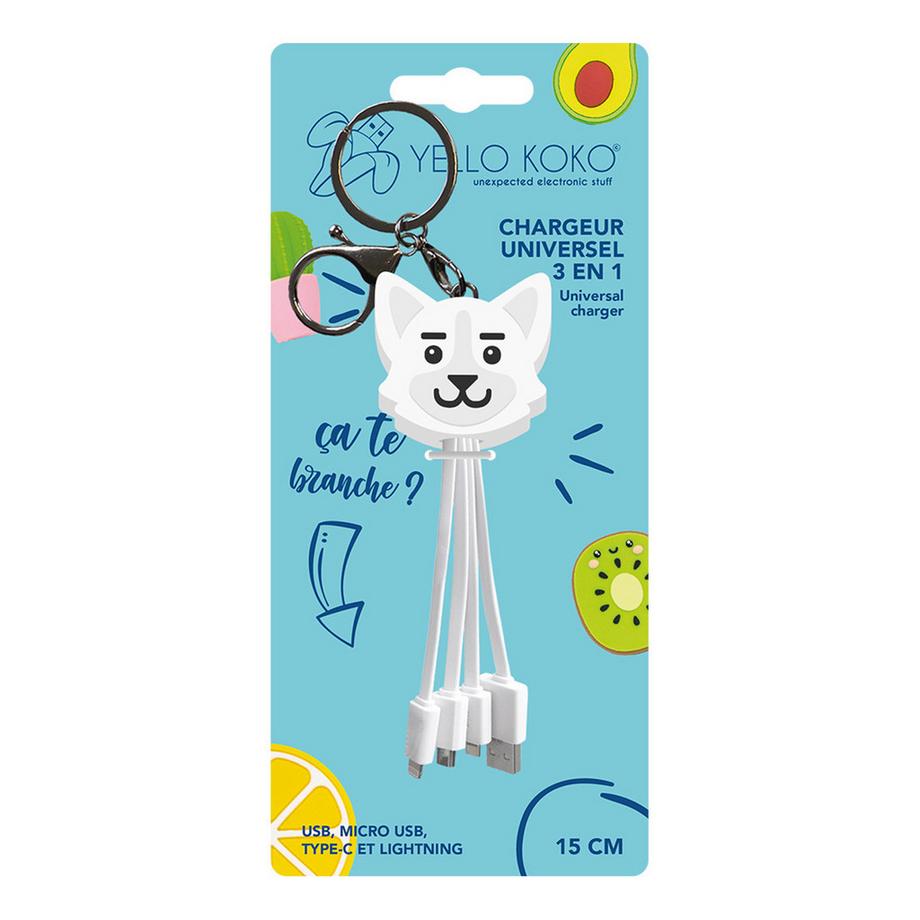 Yello Koko  Cavo USB A/micro USB e USB C e Lightning 