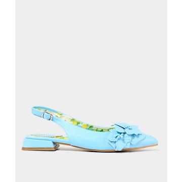 3D Korsage Blume Slingback Flats