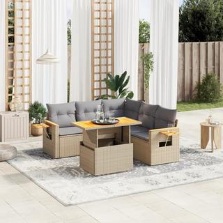 VidaXL Ensemble de canapés de jardin rotin synthétique  