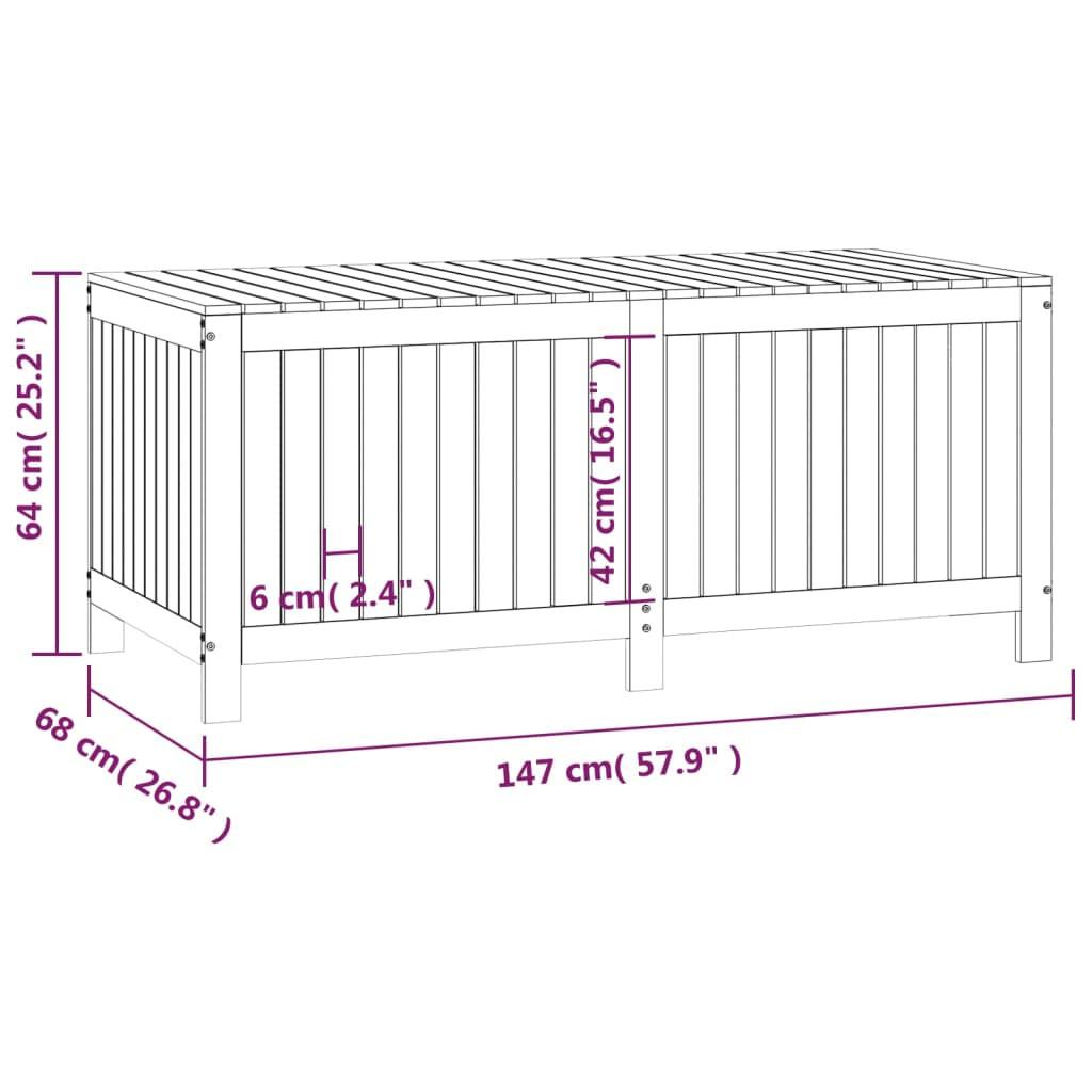 VidaXL Boîte de rangement de jardin bois  