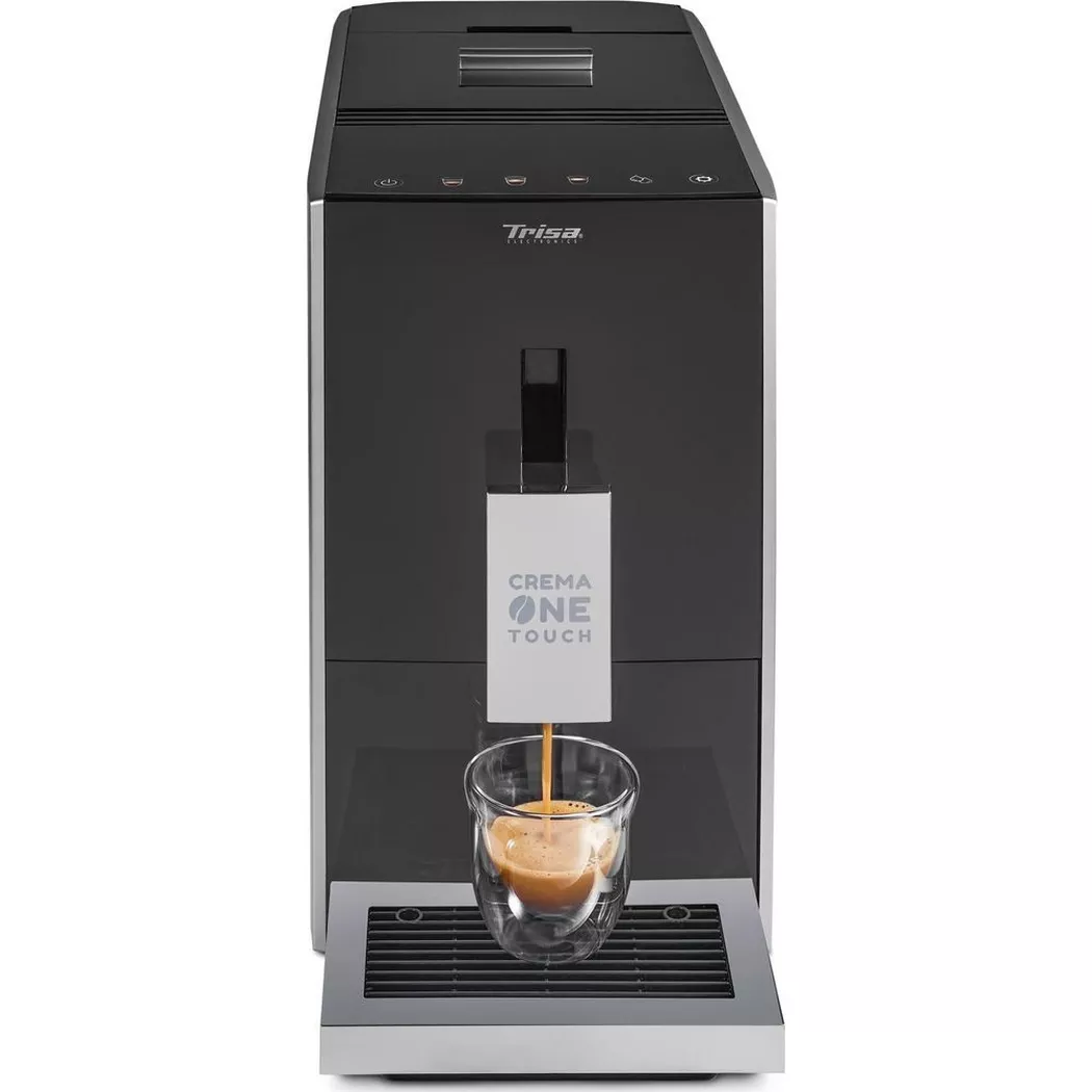 Trisa Crema One Touch Kaffeevollautomat – schwarz / grau