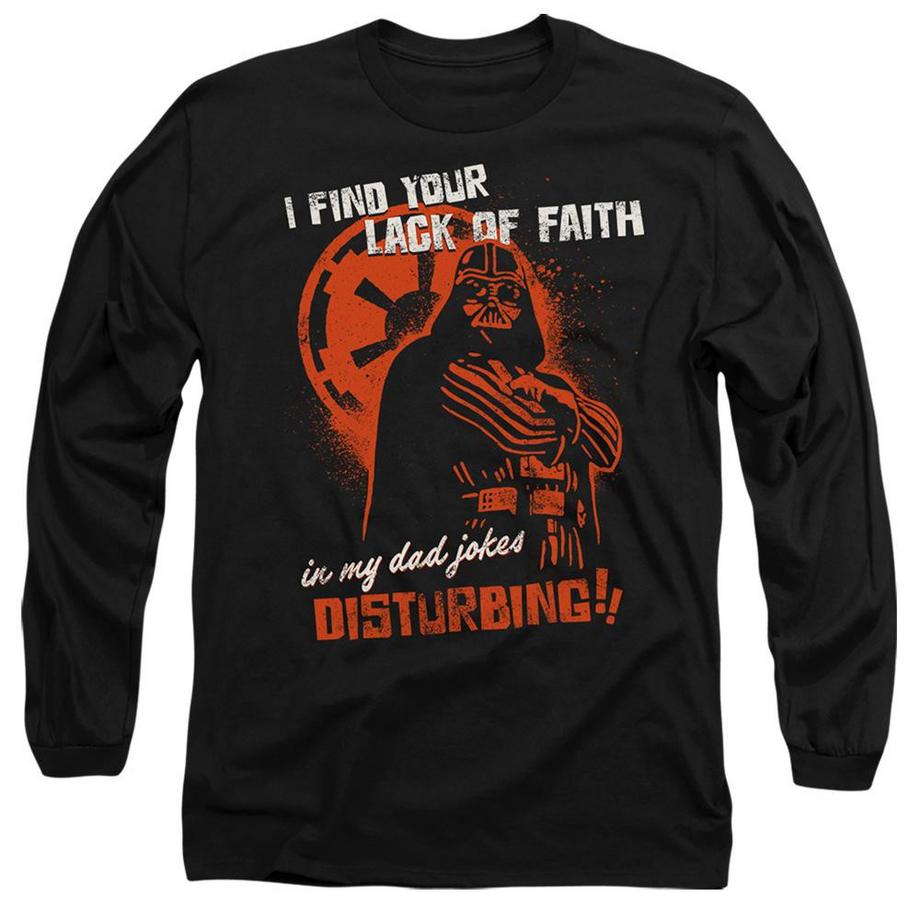 T-ShirtManches Longues Motif Dark Vador Dad Jokes Disturbing