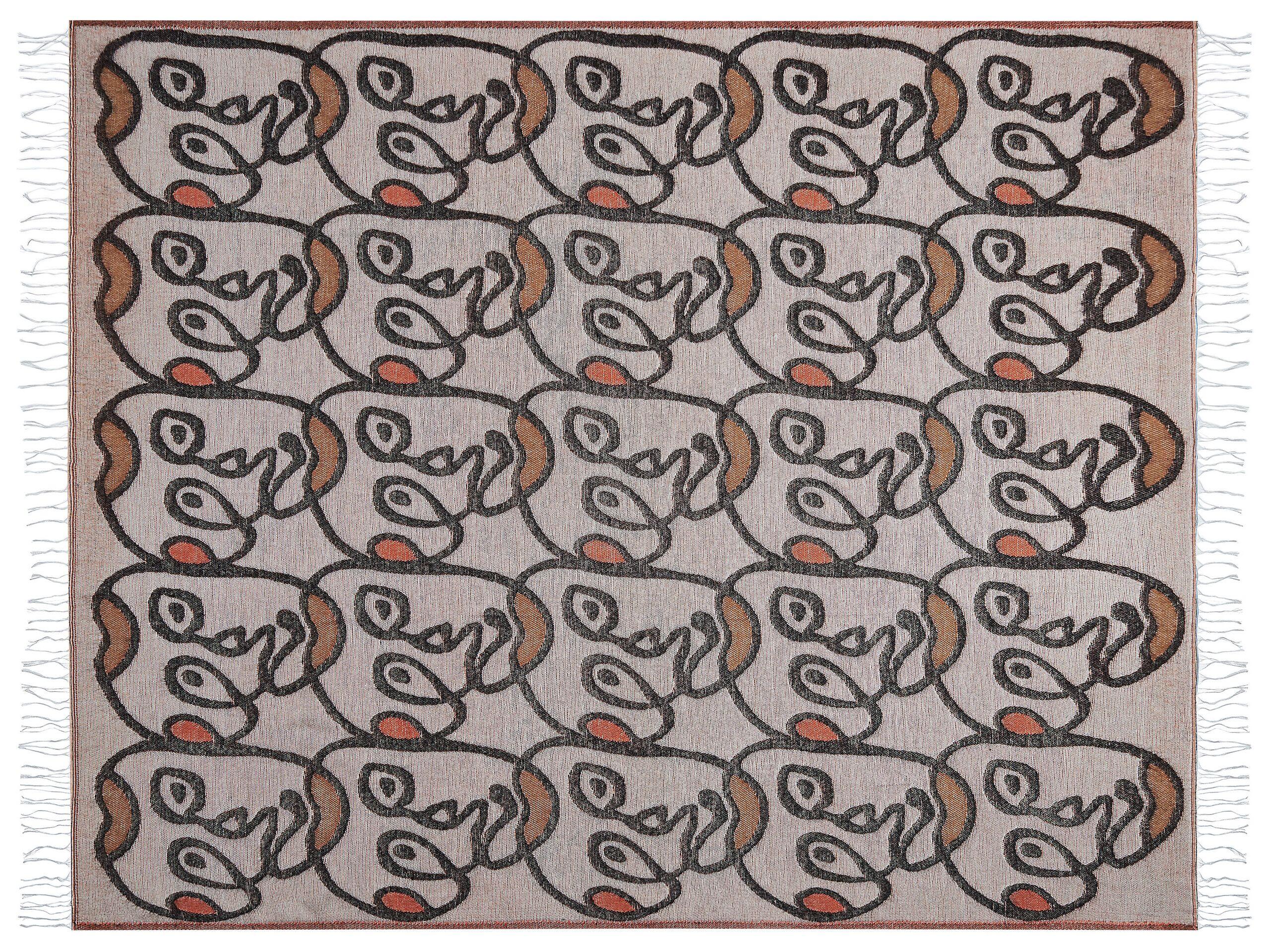 Beliani Boho Jamune Acryl Kuscheldecke  