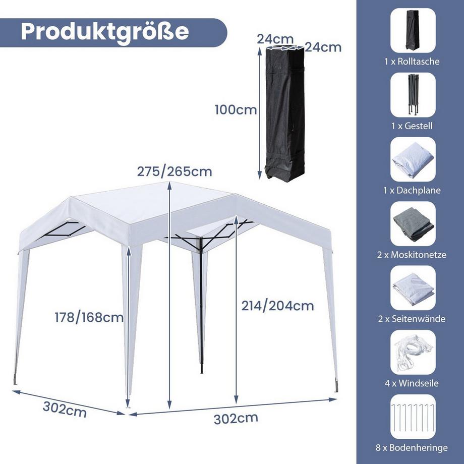 Northix Tonnelle pliante étanche  