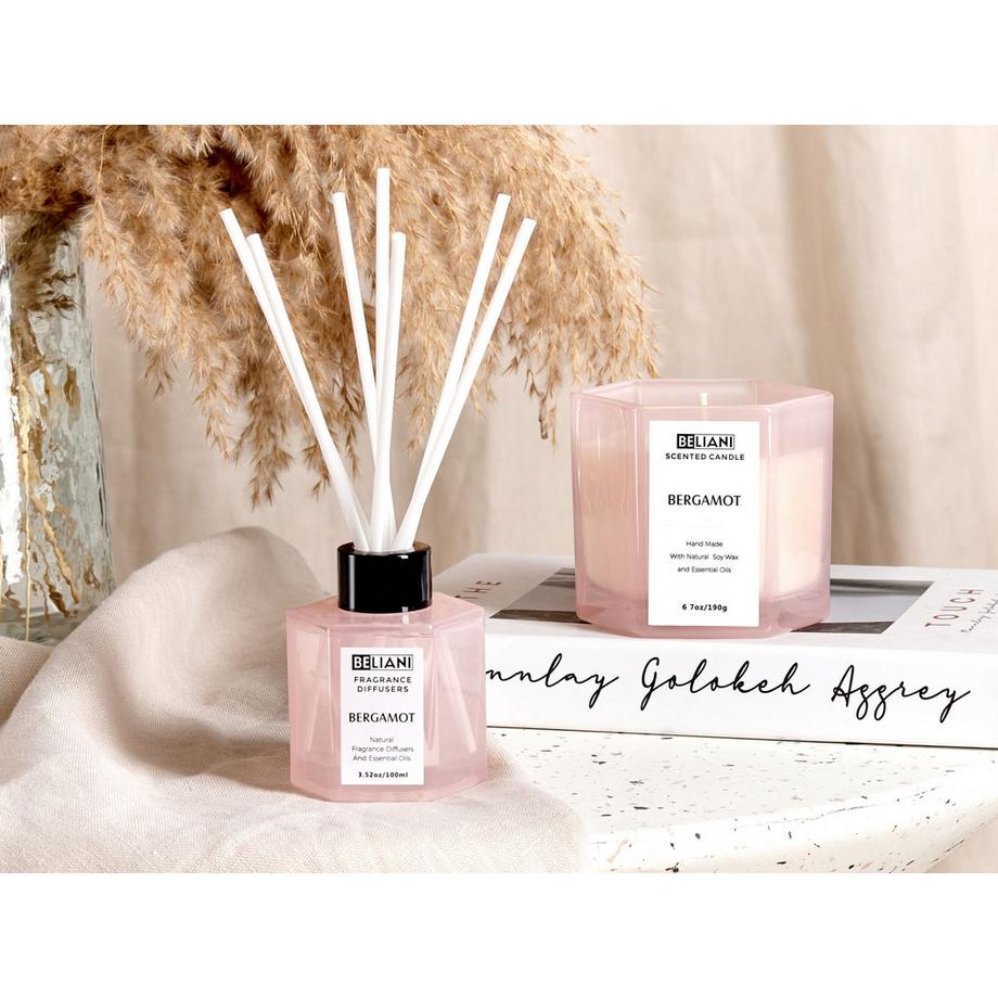 Beliani Duftkerze mit Duftverteiler aus Sojawachs CLASSY TINT  