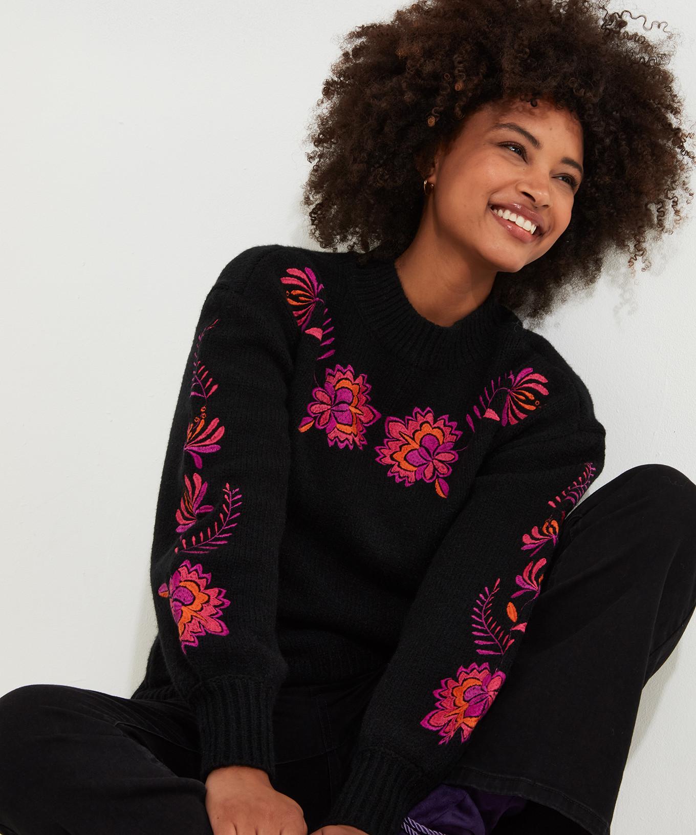 Joe Browns  Pull Manches Oversize Brodé Floral 