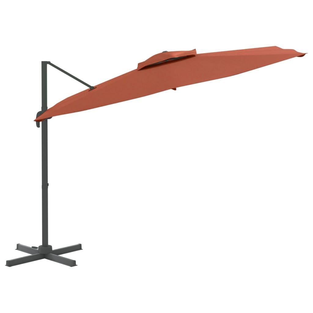 VidaXL Parasol cantilever double toit  