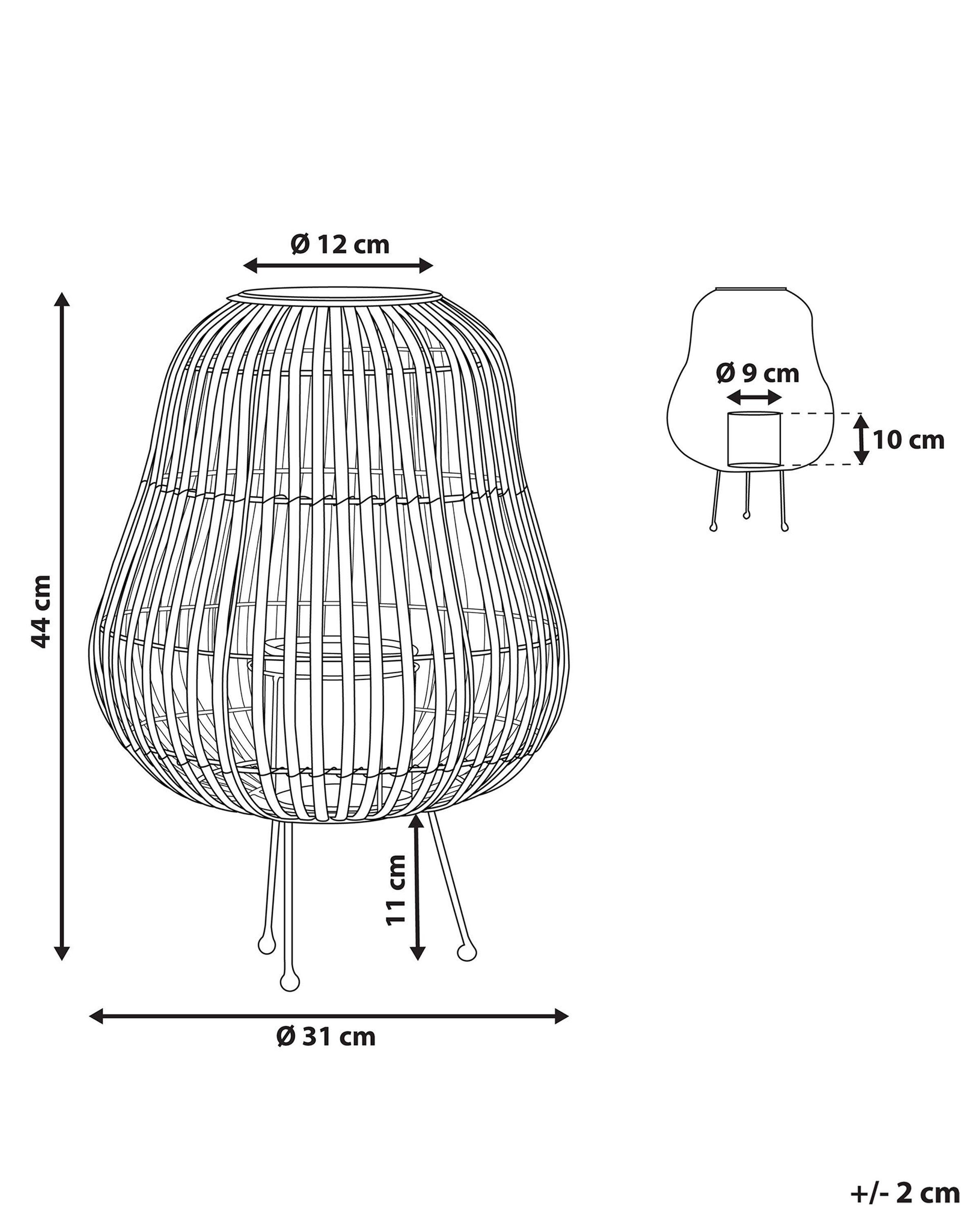 Beliani  Lanterne en Bois de saule Scandinave BERKNER 