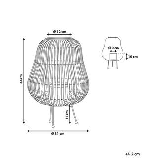 Beliani  Lanterne en Bois de saule Scandinave BERKNER 