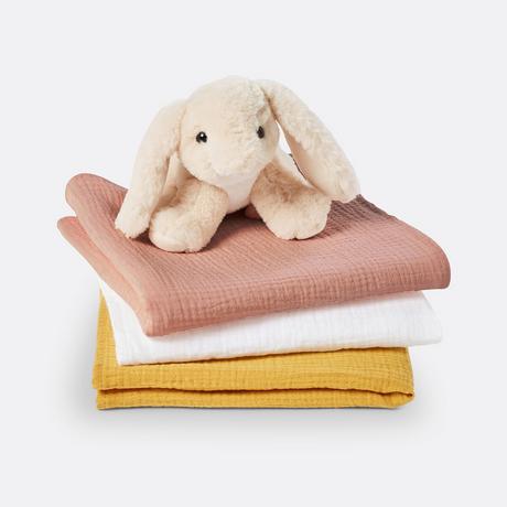 La Redoute Intérieurs  3er-Pack Baby-Wickeltücher Kumla aus Baumwollmusselin 