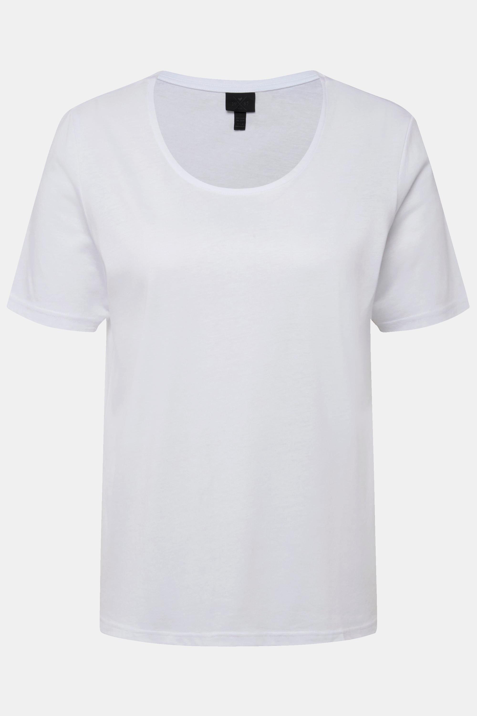 Ulla Popken  T-Shirt, Modalmix, Classic, Rundhals, Halbarm 