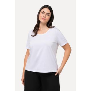 Ulla Popken  T-shirt col rond et manches courtes, modal mélangé - coupe Classic Fit 