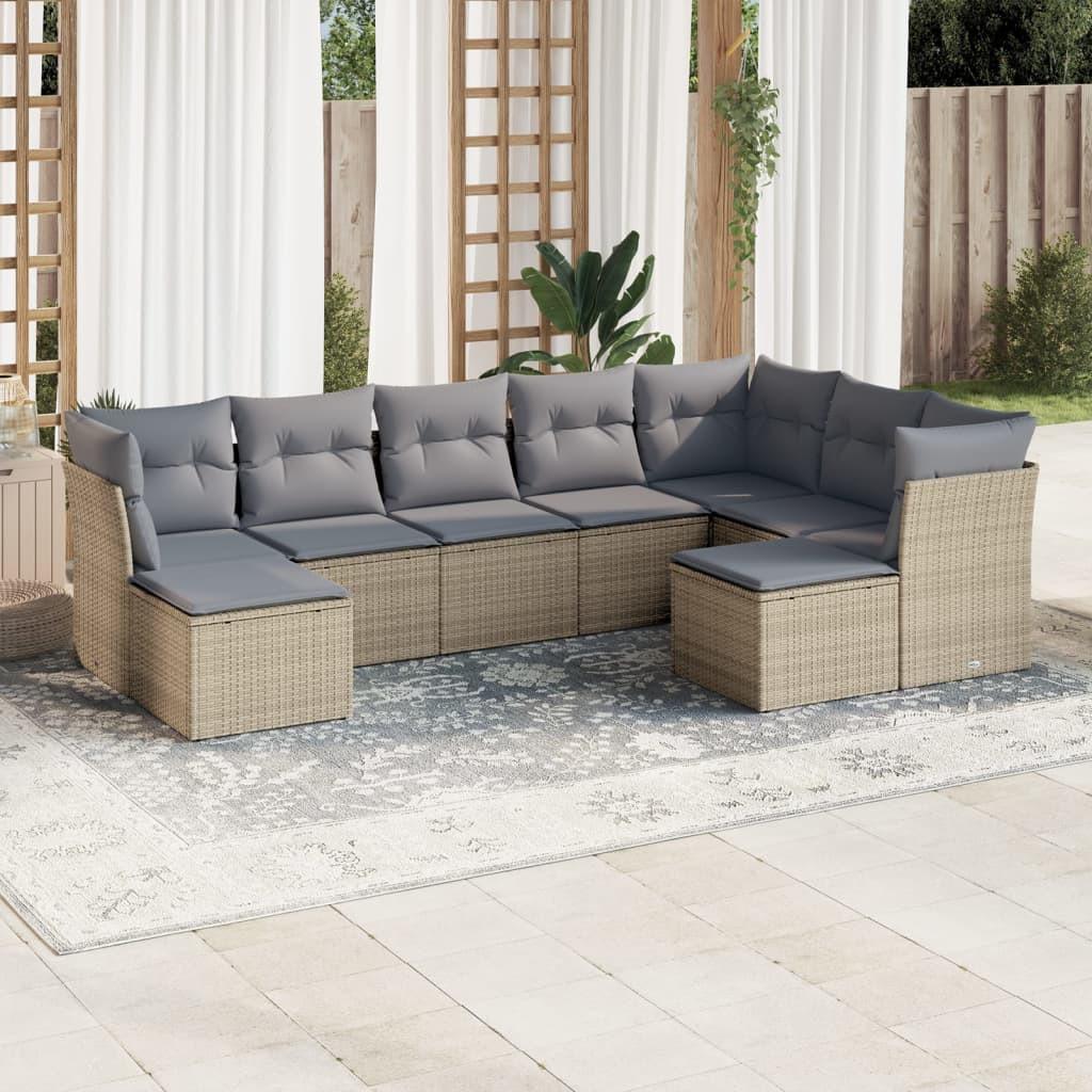 VidaXL set divano da giardino Polirattan  