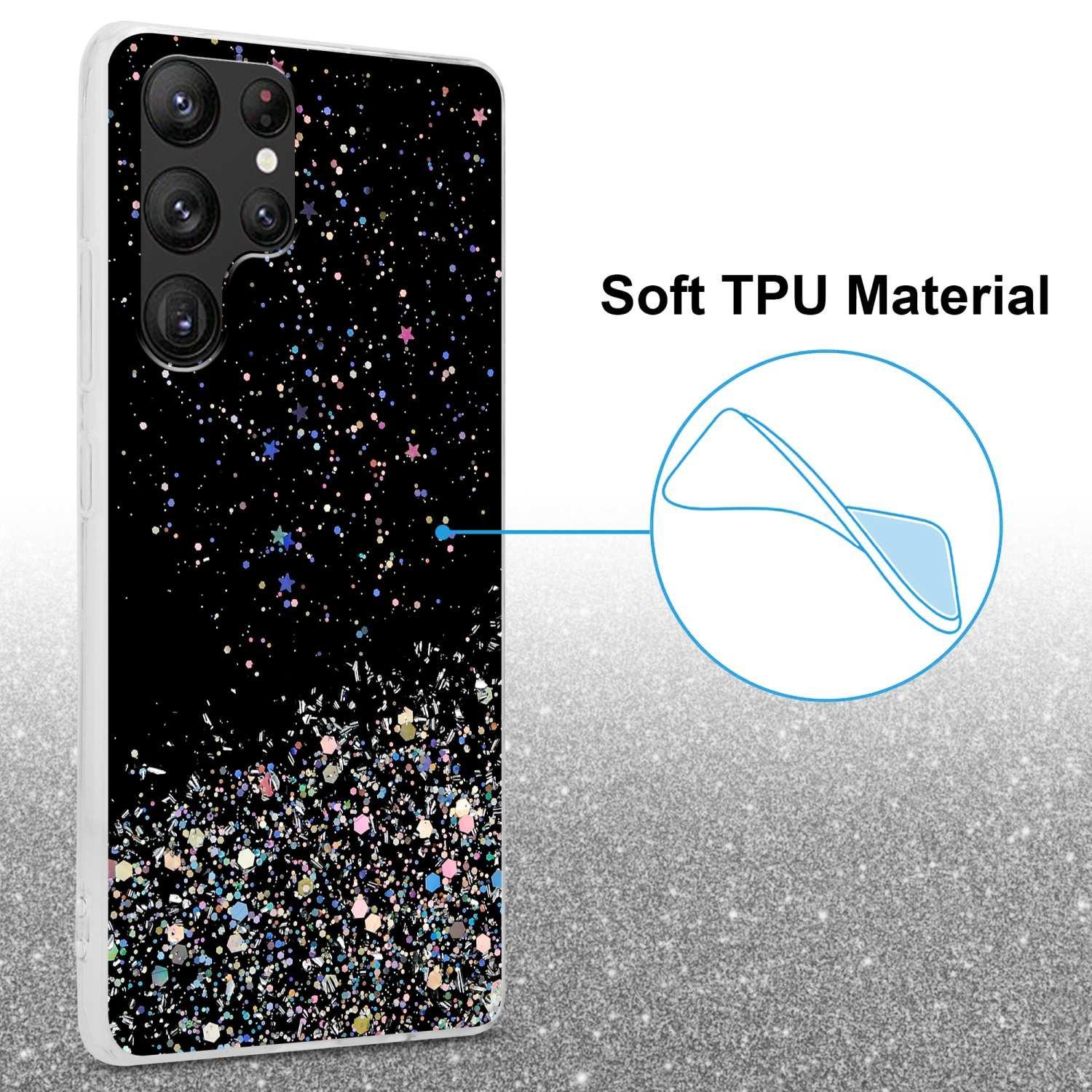 Cadorabo  Hülle für Samsung Galaxy S22 ULTRA TPU Silikon mit funkelnden Glitter 