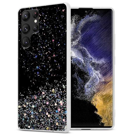 Cadorabo  Hülle für Samsung Galaxy S22 ULTRA TPU Silikon mit funkelnden Glitter 