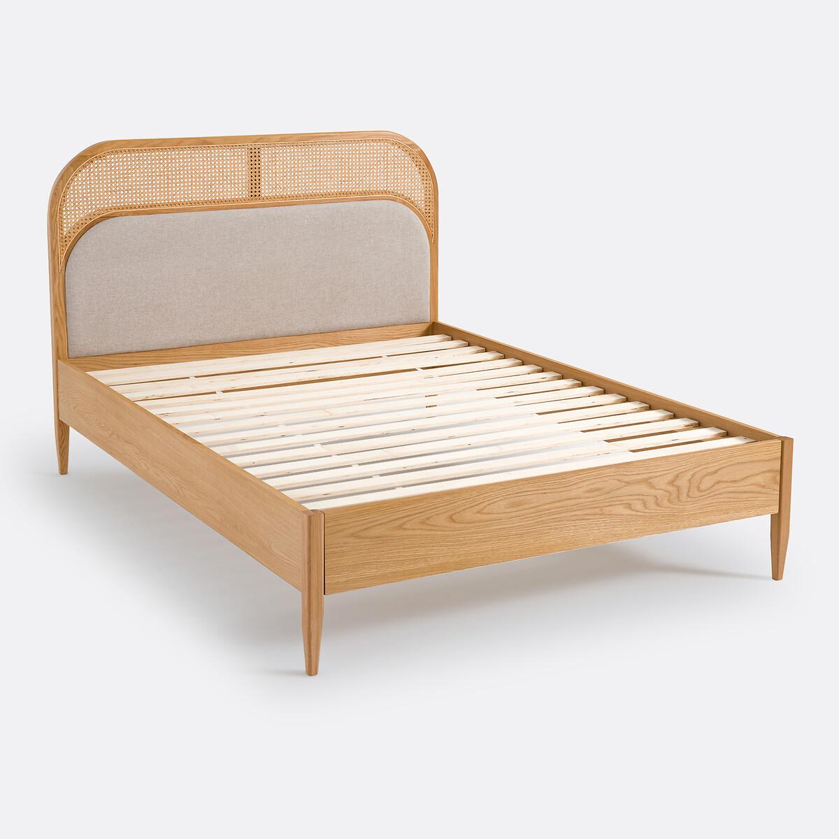 La Redoute Intérieurs Lit cannage et velours avec sommier Buisseau  