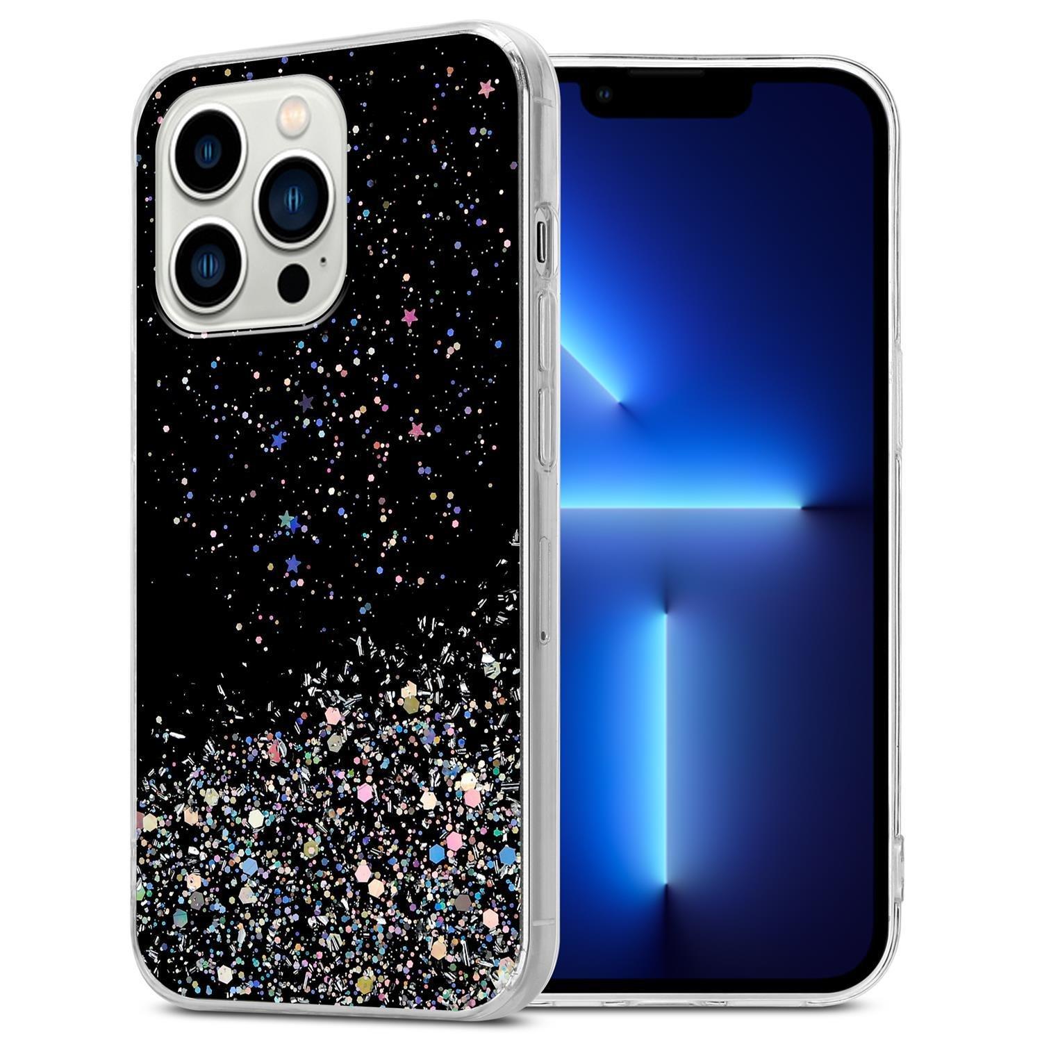 Cadorabo  Hülle für Apple iPhone 13 PRO MAX TPU Silikon mit funkelnden Glitter 