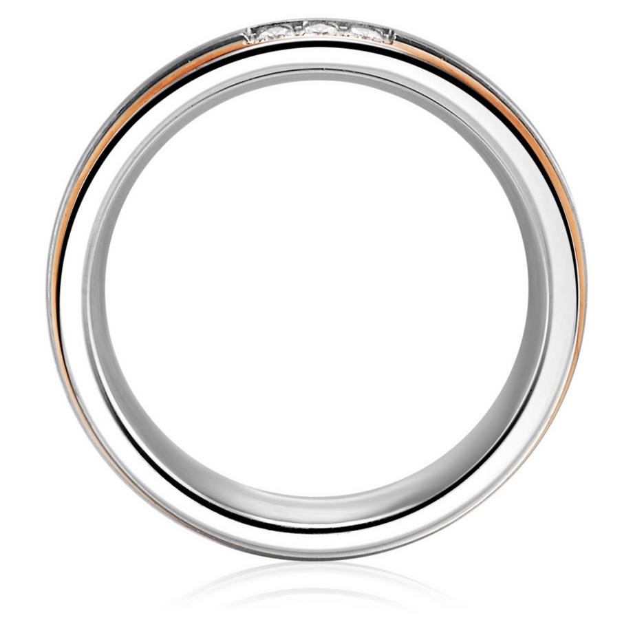 Rafaela Donata  Ring Edelstahl bi-Color Zirkonia weiß 