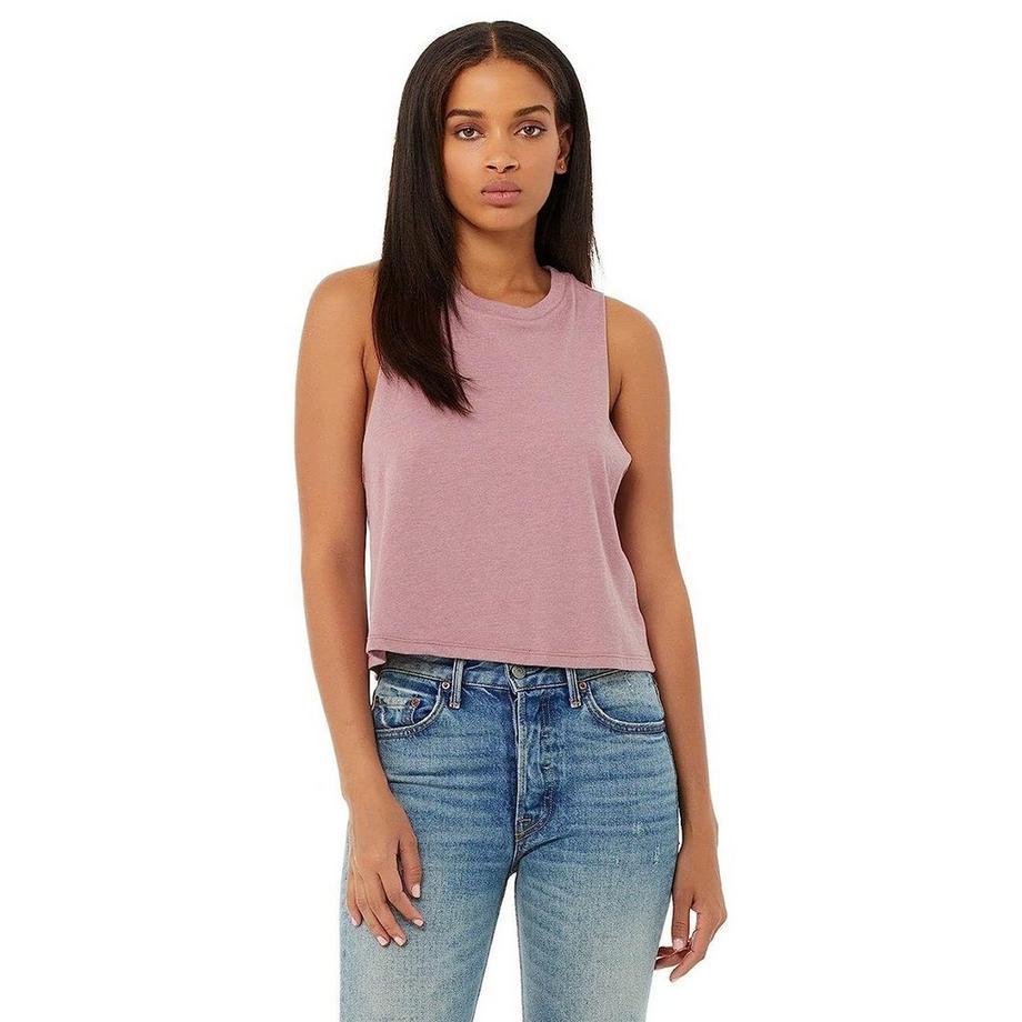 Bella + Canvas Crop Canotta Racerback  