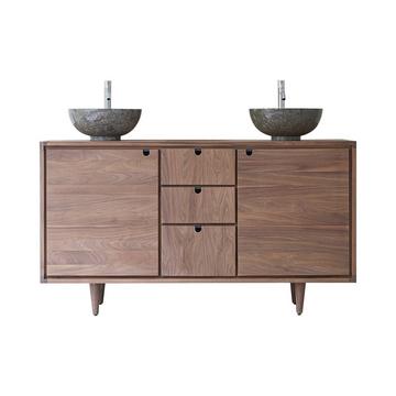 Mobile per il bagno in legno di noce massello 145 cm Jonàk