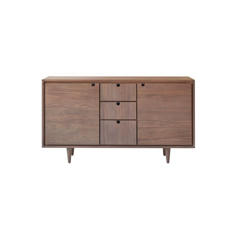 Waschtischunterschrank aus massivem Nussbaum 145 cm Jonàk