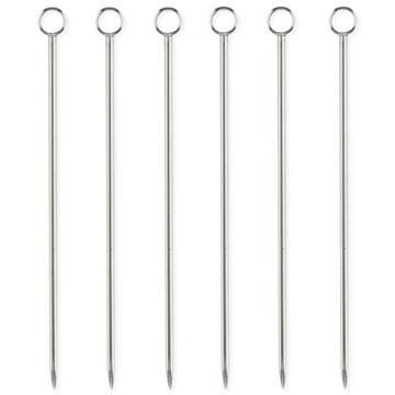 Lot de 6 bâtonnets mélangeurs pour cocktails argent