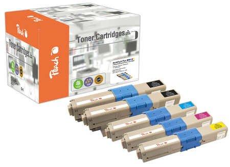 Peach  Toner Oki C301/321-series MultiPack + 2xbk, c, m, y 2x2200, 3x1500 