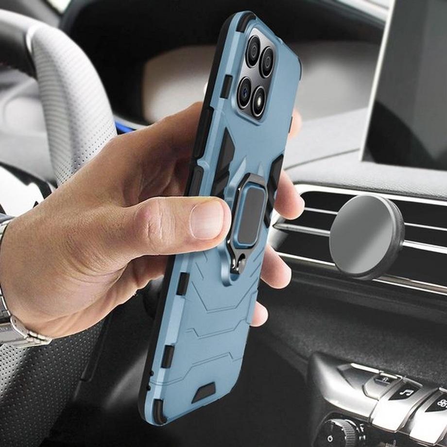 Avizar  Coque Honor X8 Bague Bleu Nuit 