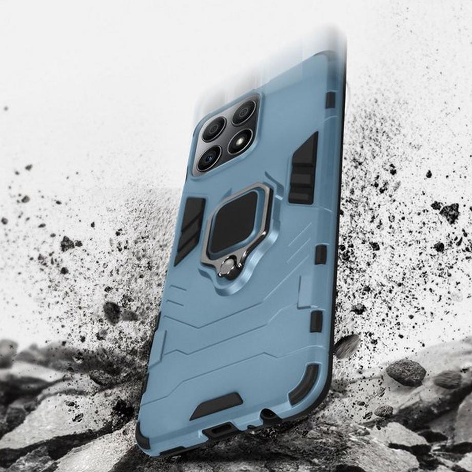 Avizar  Coque Honor X8 Bague Bleu Nuit 