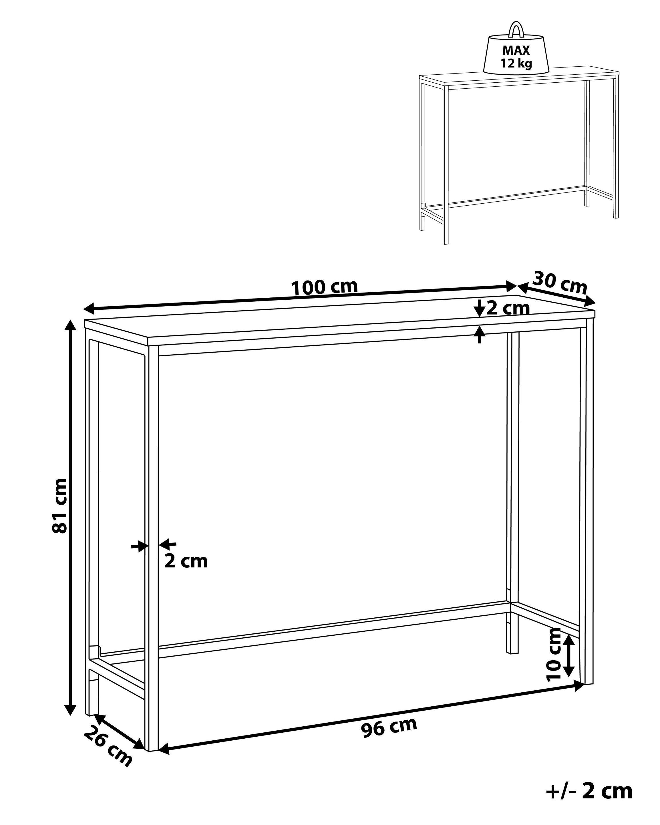 Beliani Konsolentisch aus MDF-Platte Modern TULIA  