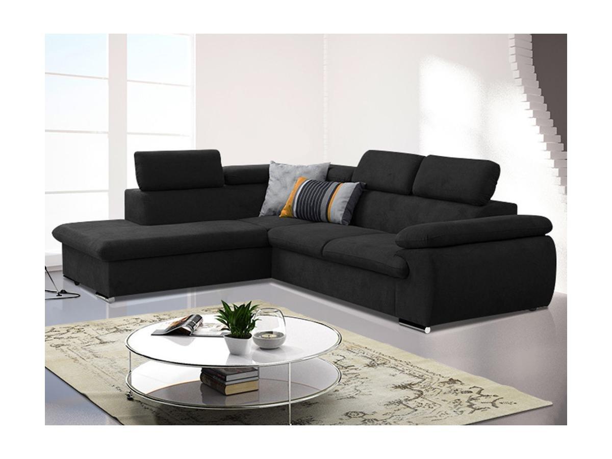 Vente-unique Ecksofa mit Schlaffunktion Bettkasten FABIEN Ecke Links  