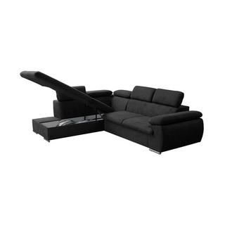 Vente-unique Ecksofa mit Schlaffunktion Bettkasten FABIEN Ecke Links  