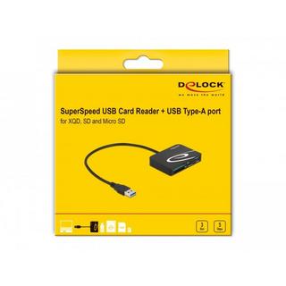 DeLock  CARD READER F�R XQD / SD / MICRO SD SPEICHERKARTEN + USB TYP-A PORT 