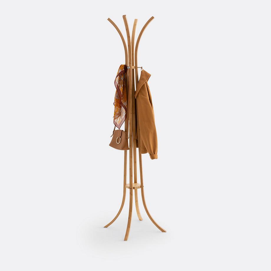 SO'HOME Porte-manteau 4 branches en bambou  