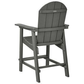 Beliani Chaise de bar de jardin en Bois synthétique Rétro ADIRONDACK  