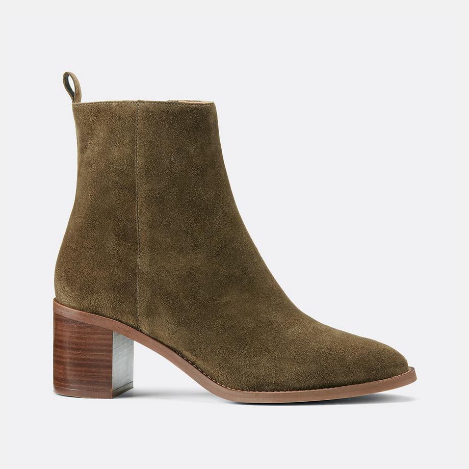 La Redoute Collections  Boots à talon en cuir suédé 