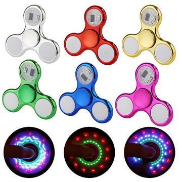 6 pièces fidget spinner, jouet fidget spinner illuminé par LED pour enfants et adultes, accessoire de fête phosphorescent, jouet contre l'anxiété, réducteur de stress