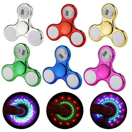 Activity-board  6 pièces fidget spinner, jouet fidget spinner illuminé par LED pour enfants et adultes, accessoire de fête phosphorescent, jouet contre l'anxiété, réducteur de stress 