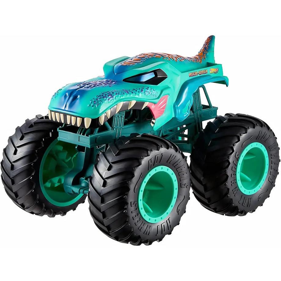 Camion giocattolo Colossal Mega-Wrex con grandi ruote e dettagli luminosi