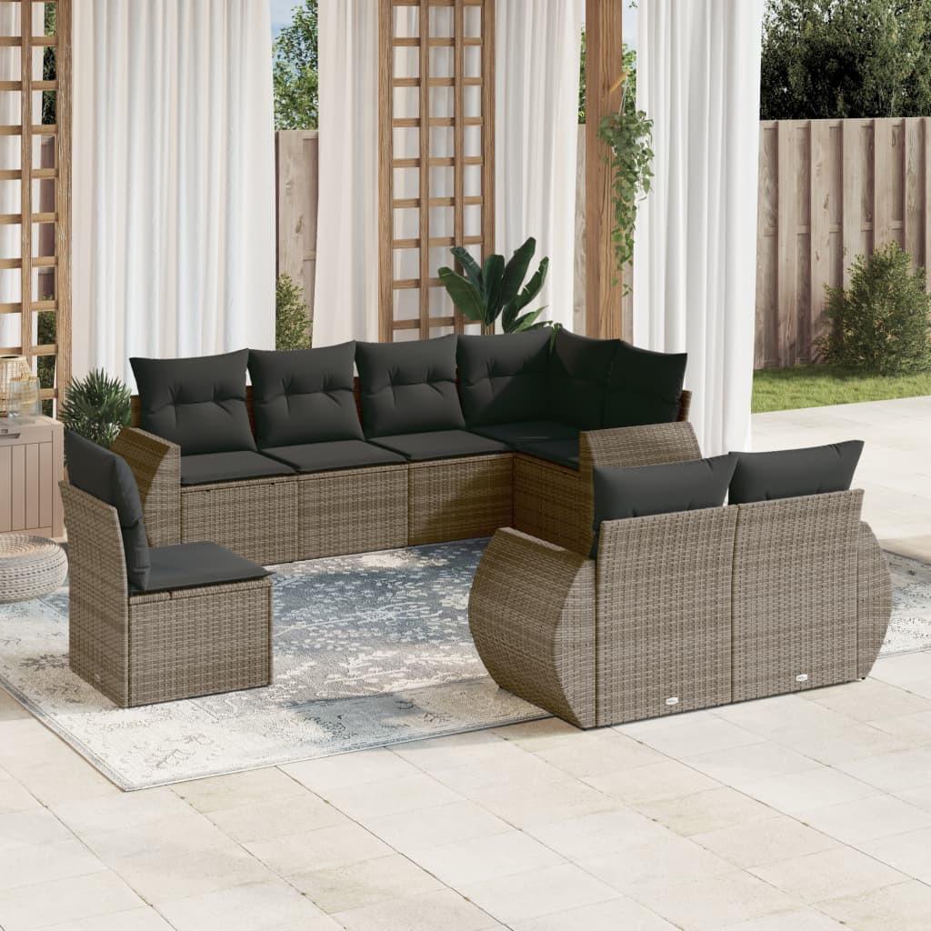 VidaXL set divano da giardino Polirattan  