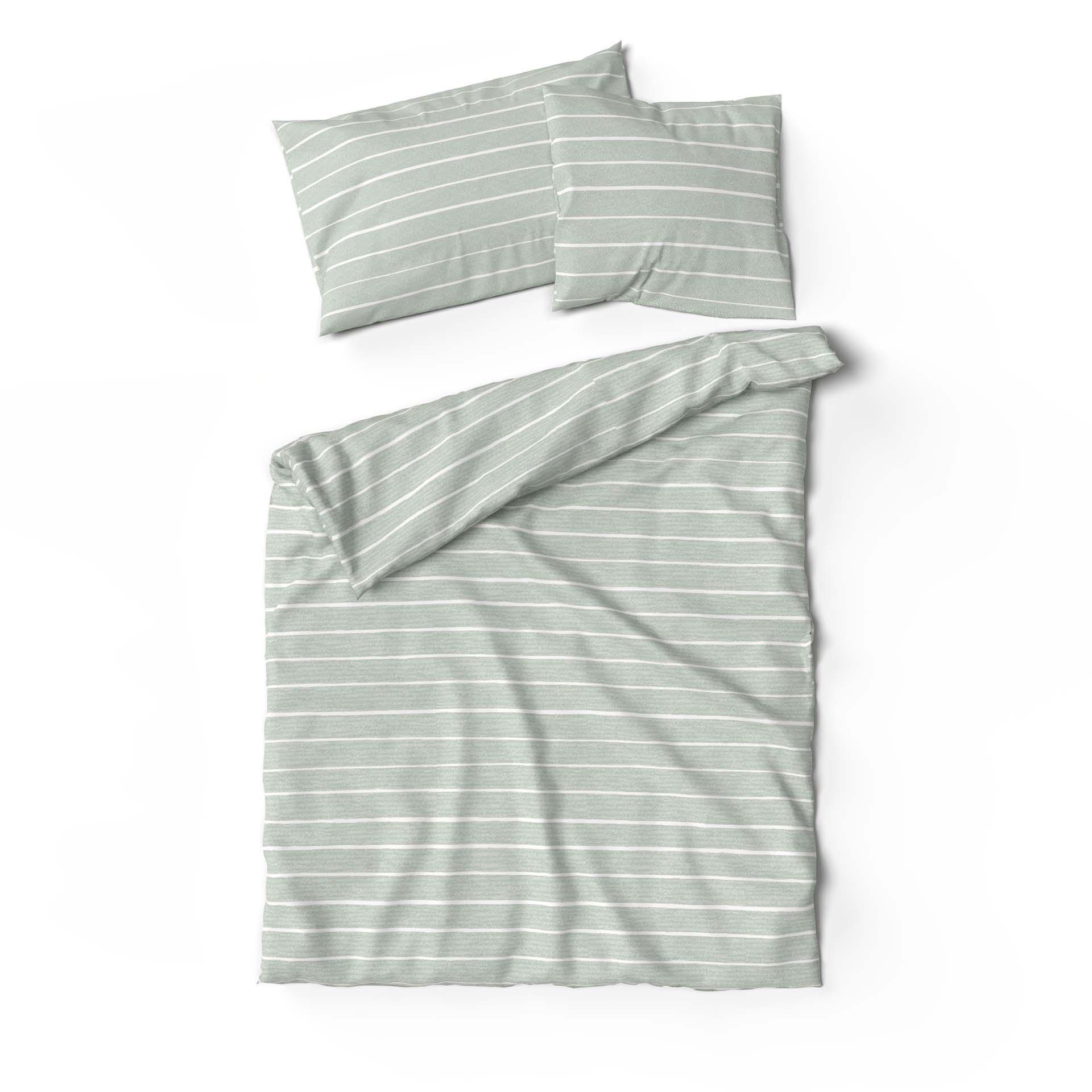 Lotus Bettwaren Mariano Renforcé Gestreifter Duvetbezug  