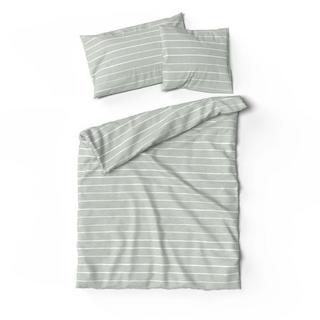 Lotus Bettwaren Mariano Renforcé Gestreifter Duvetbezug  