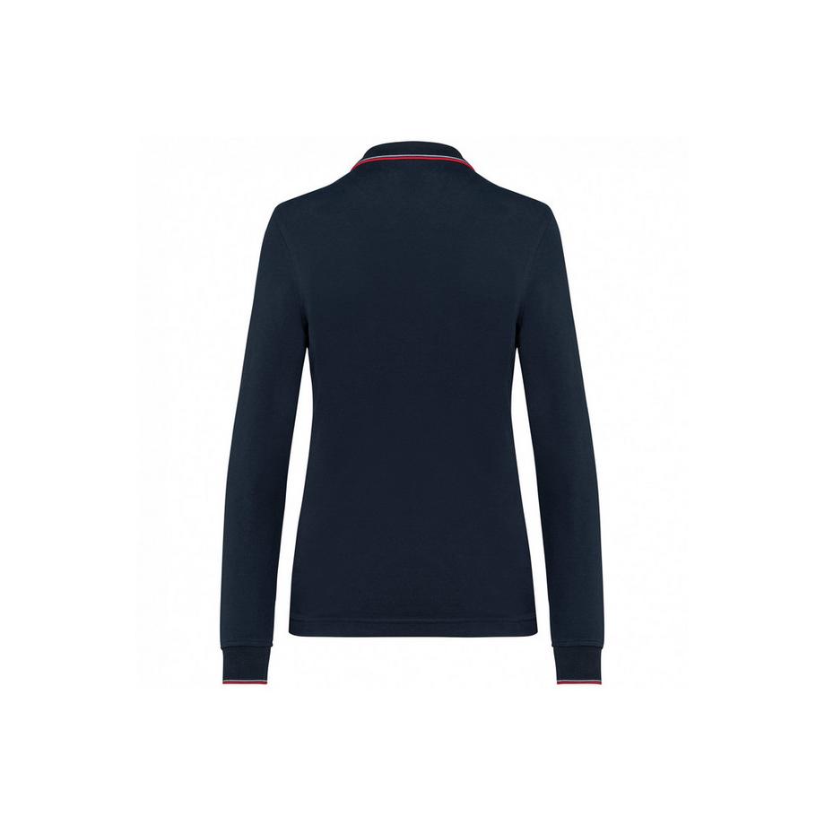 Kariban Piqué Strick Langarm Poloshirt  