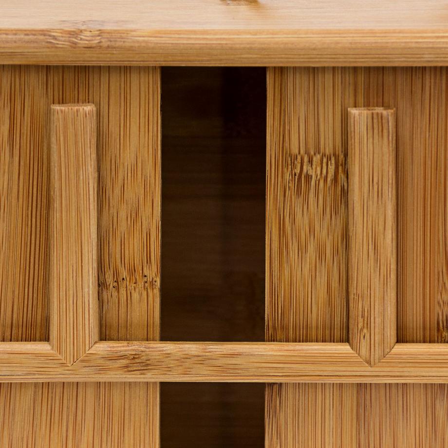 Northix Boîte à thé en bambou à 4 compartiments  