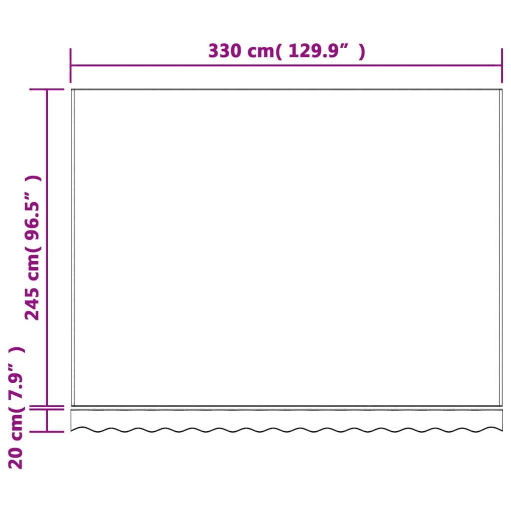 VidaXL Tissu d'auvent de remplacement tissu  